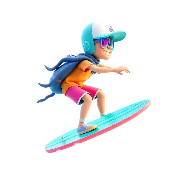 Surfer riding the wave
